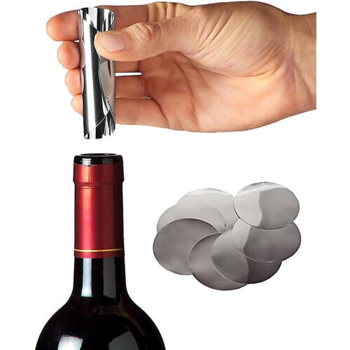 100 disques verseurs de vin argentés avec butée anti-goutte 1