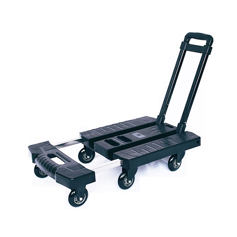 Folding Hand Truck 6 Wheels Platform Dolly Cart 330Lb Capacity With Adjustable Handle For Home And Office 9073542811909