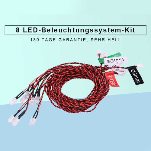 8 Led Lighting System Kit Simulation Flashing Lights For Rc Airplane Helicopter 1