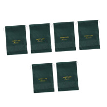6Pcs Non Woven Drawstring Shoe Storage Bags with Half Transparent Window Dustproof Travel Organizer Medium Green