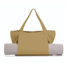 Large Canvas Yoga Mat Tote Bag for Women with Dedicated Mat Pocket and Spacious Zipper Compartment