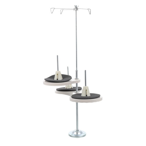 Adjustable 3 Spool Thread Stand for Sewing Machine with Heavy Duty Stable Base and Smooth Feeding