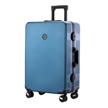 24 Inch Aluminum Frame Luggage Spinner Suitcase, Lightweight Hard Shell Travel Bag, Royal Blue