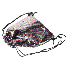 Sequin Drawstring Backpack for Women with Stylish Design, Durable Stitching, Lightweight Gym Bag