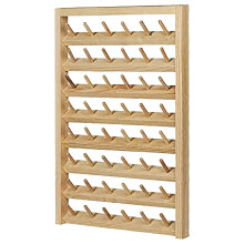 Wall Mounted Wooden Thread Spool Holder Rack, 48Spool Organizer with Durable Metal Hooks for Sewing Storage