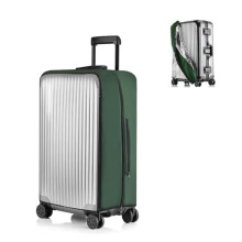 Clear PVC Luggage Cover 24 Inch Green Suitcase Protector with FullLength Zipper and ScratchResistant Protection