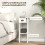 Homcom Mesas Auxiliare Blanco 30 x 30 x 75 cm 4