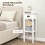 Homcom Mesas Auxiliare Blanco 30 x 30 x 75 cm 5