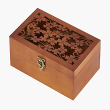 Wooden Sewing Box with Compartments, Solid Wood Vintage Sewing Kit Organizer for Beginners and Hobbyists