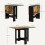 Homcom Mesa Plegable Comedor Negro 103 x 76 x 73.5 cm 3