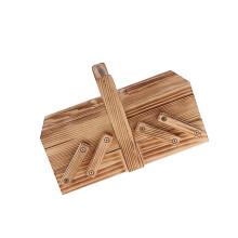 Foldable Beige Sewing Box with Supplies and Scissors, Compact Sewing Basket Organizer for Adults