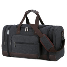 Canvas Travel Duffle Bag with MultiCompartment Design, Unisex Weekender Carry On for Gym and Camping