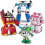 SBSG Robocar Poli 4 Pack Poli + Amber + Roy + Helly Transforming Robot Toys, 4" Transformable Action 1