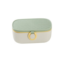 Compact Sewing Kit Box with Essential Tools for Home  and Travel, YellowGreen 15.5x6cm