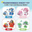 SBSG Robocar Poli 4 Pack Poli + Amber + Roy + Helly Transforming Robot Toys, 4" Transformable Action 3