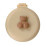 Round Folding Pocket Brush 40.00g 6.5x7.2cm Cream 2
