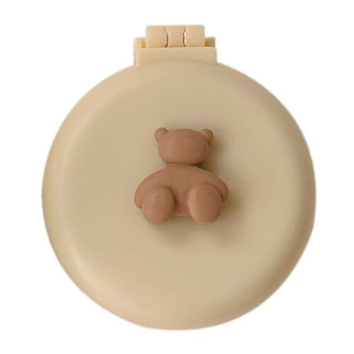 Round Folding Pocket Brush 40.00g 6.5x7.2cm Cream 1