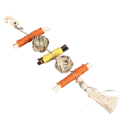 Parrot Chewing Toys Corn Husk Safe Bamboo Ball