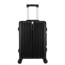 28 Inch Hard Shell Spinner Luggage, Lightweight ABS Suitcase with 360 Wheels and Lock, Black
