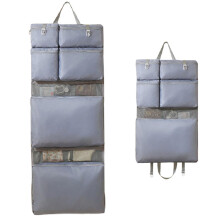 Foldable Travel Packing Cubes Set, WaterResistant Hanging Luggage Organizer for Clothes and Underwear, Blue