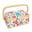 Vintage Style Sewing Basket Organizer Box with Detachable Tray for Compact Thread and Tool Storage 2
