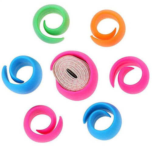 Embroidery Thread Organizer Set 20pcs Silicone Spool Huggers 2.8cm Tangle Thread Storage for Sewing Beginners 2