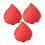 Strawberry Shaped Pin Cushion Set 3PCS Compact Sewing Accessories for Needlework 1