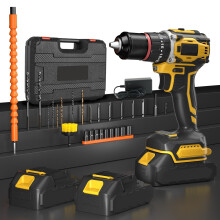 Cordless Drill Brushless Impact Driver Set 52Nm Combi Kit + 2*Batteries & Bits