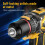 Cordless Drill Brushless Impact Driver Set 52Nm Combi Kit + 2*Batteries & Bits 3