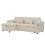L Shaped Sleeper Sofa Couches with Armrest Storage 8