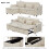 L Shaped Sleeper Sofa Couches with Armrest Storage 19