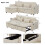 L Shaped Sleeper Sofa Couches with Armrest Storage 21