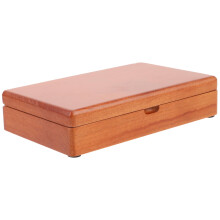 Wooden Ink Pad Storage Box for Stamps and Sealers, Compact SpaceSaving Stamp Pad Organizer