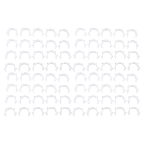 80 Pack White Plastic Sewing Bobbin Clips for Tangle Thread Control and Compact Storage