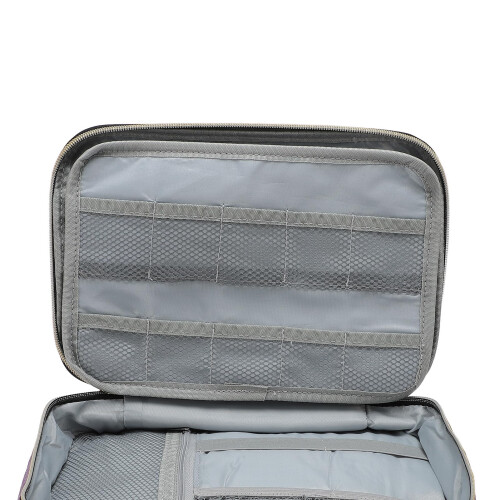 Sewing Accessories Organizer Double Layer Storage Bag with Multiple Compartments for Travel Use Purple 1