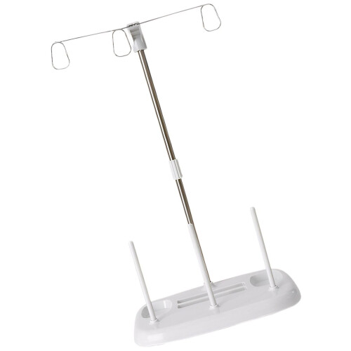 Thread Stand with 3 Spool Holder for Overlock Machine, Compact Sewing Thread Organizer in White