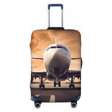 Elastic Washable Luggage Cover 1832 Inch, AntiScratch Suitcase Protector for Airplane Travel, Black