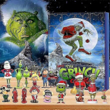 (Grinch C) 2025 Christmas Advent Blind Box 24pcs Surprise Christmas Gift