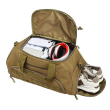 45L Waterproof Gym Bag with Shoe Compartment, Large Capacity Sports Duffel and Travel Backpack for Men and Women
