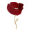 Modische Brosche in Blumenform, dekoratives-Weinrot 1