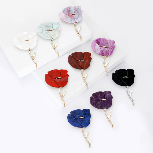 Broche florale complexe, épingle à revers en forme de-Violet 1