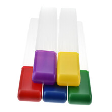 Knitting Needle Storage Case Set 5pcs Durable Plastic Tubes with Secure Snap Closure and Assorted Colors