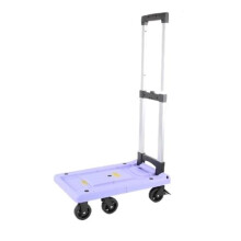 Folding Hand Truck with Brake Wheels, Lightweight Durable Luggage Cart for Travel, Shopping and Office Use