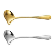 Petite louche à sauce en acier inoxydable, cuillère pour écumer