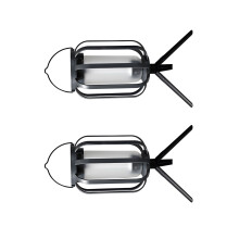 2er-Pack LED-Sonnenlaternen mit tanzendem Flammeneffekt und