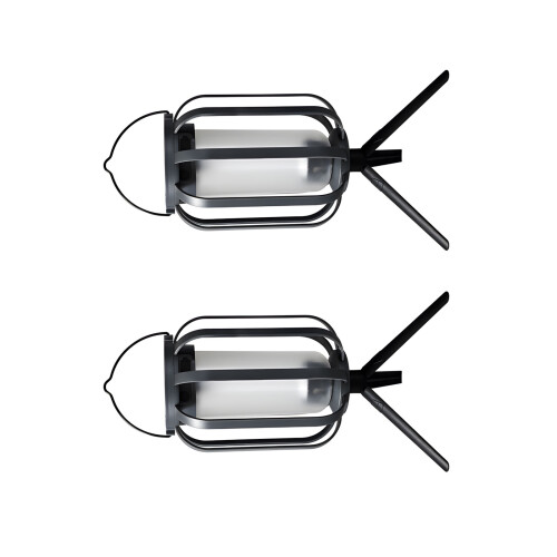 2er-Pack LED-Sonnenlaternen mit tanzendem Flammeneffekt und