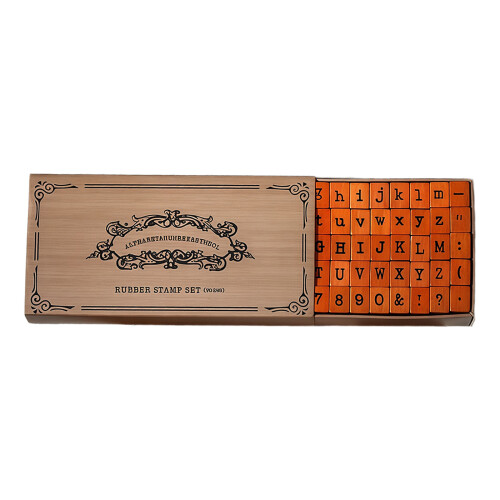70 stuks retro letternummer rubber stamper in-1Printerlettertype