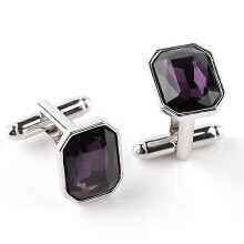 Creative cufflinks, novel and colorful glass rhinestone cufflinks and studs, stylish and sophisticated men's suit and shirt accessories, alloy