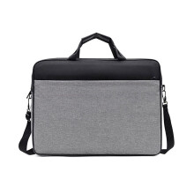 Water Resistant Oxford Laptop Bag 17 Inch Gray with Padded Protection and MultiCompartment Design for Business Travel