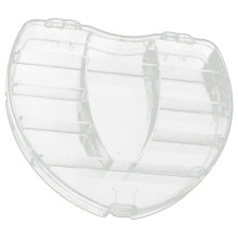 Clear Plastic Storage Box for Nail Art Organizer, Heart Shaped Multi Compartment Design with Secure Lid Closure